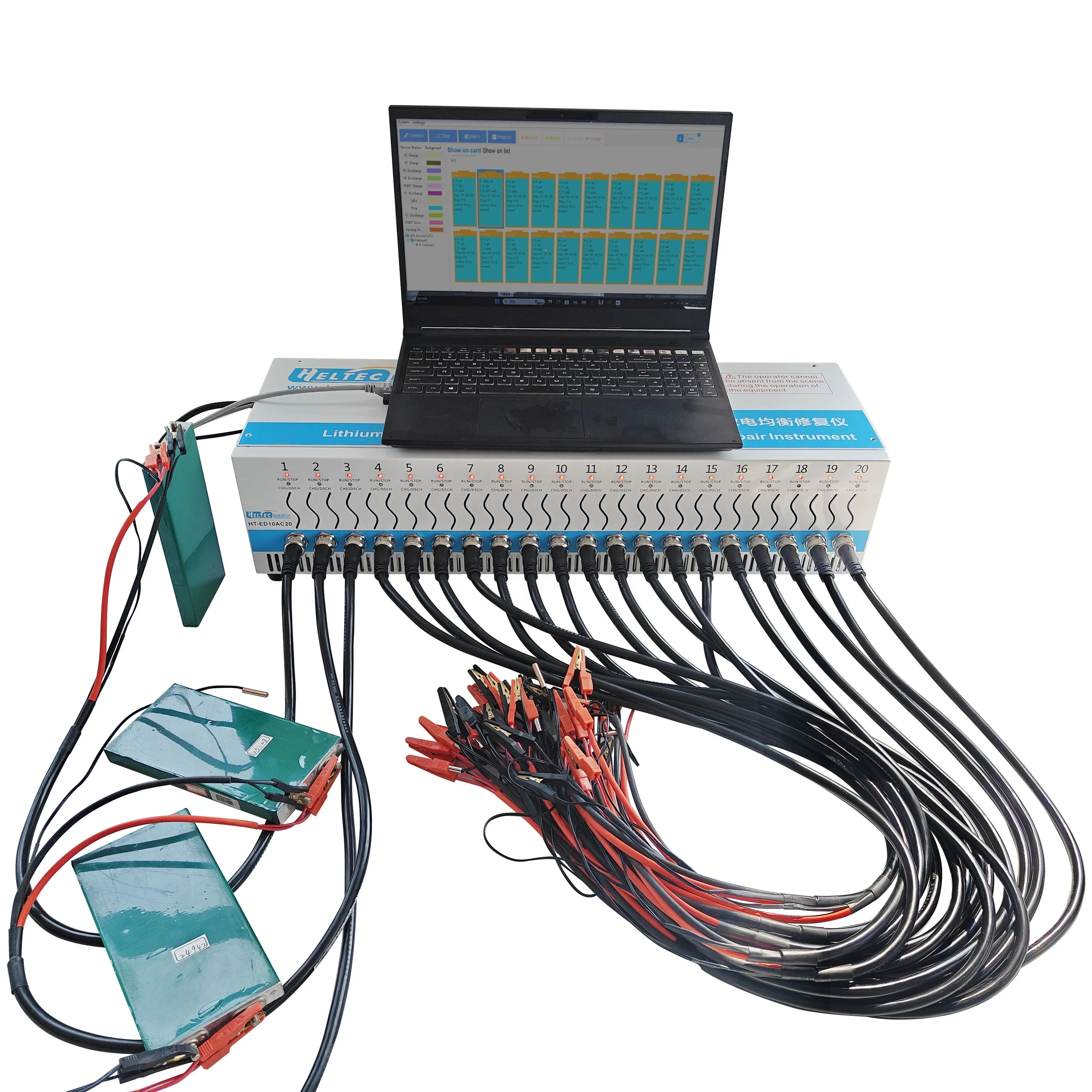 Heltecbms 8S 16S 20S Lithium Ternary Lifepo4 Battery Capacity Tester 10A Voltage Equalization Balance Repair Tool