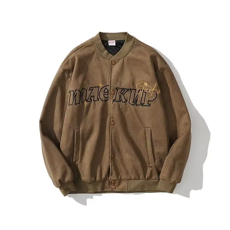 

Куртка-бомбер в стиле хип-хоп с вышивкой, винтажная, в американском стиле, свободного кроя, для подростков и молодежи, весна-осень