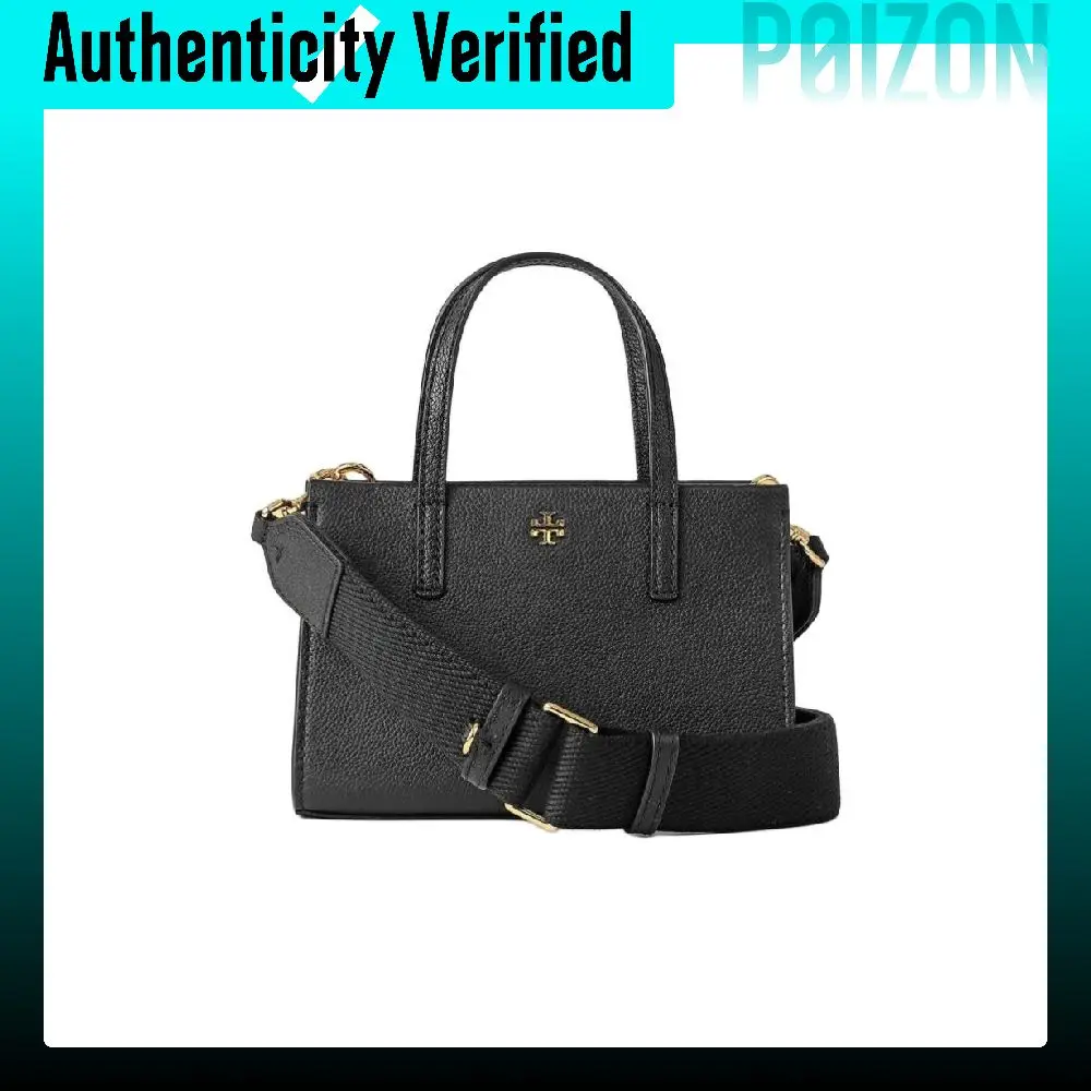 TORY BURCH Leather Tote Handbag Mini Women's Black 176875-001