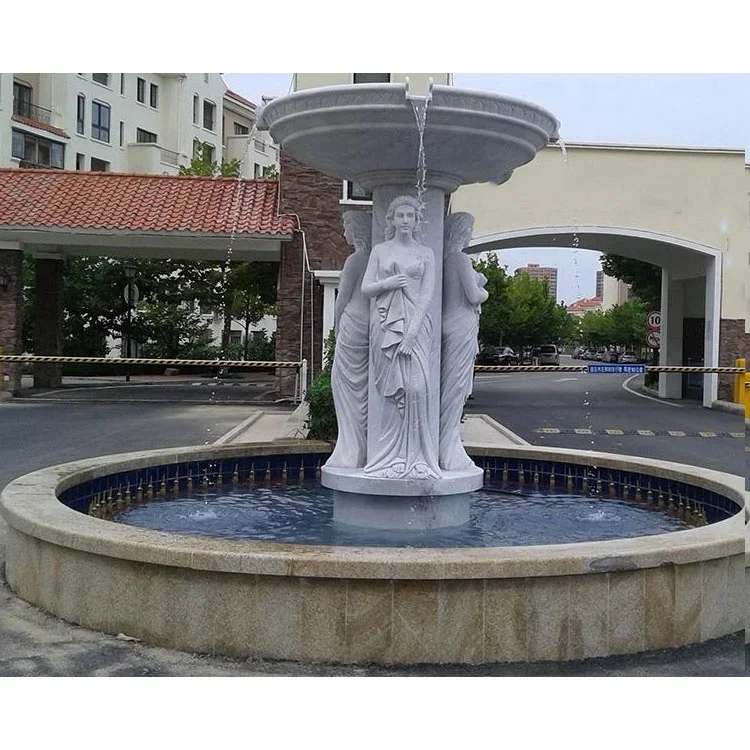 Large Fountain Natural Granite Garden Sculpture Outdoor Stone Water Fountain