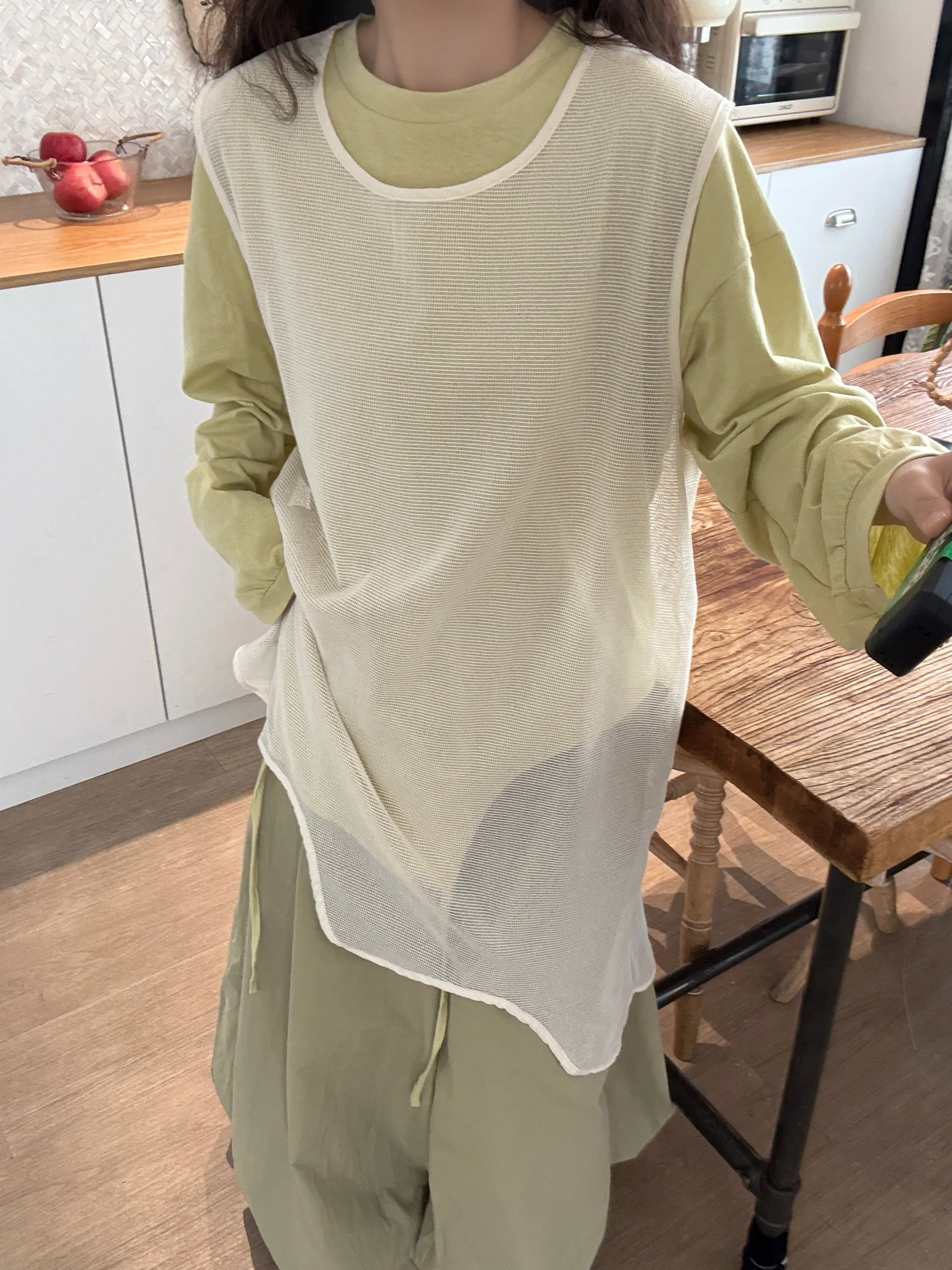 

Loose Long Sleeve T-Shirt Women's Casual Wear Three-Piece Set High Waist Pants round Neck Top Spring Fashion Outfit