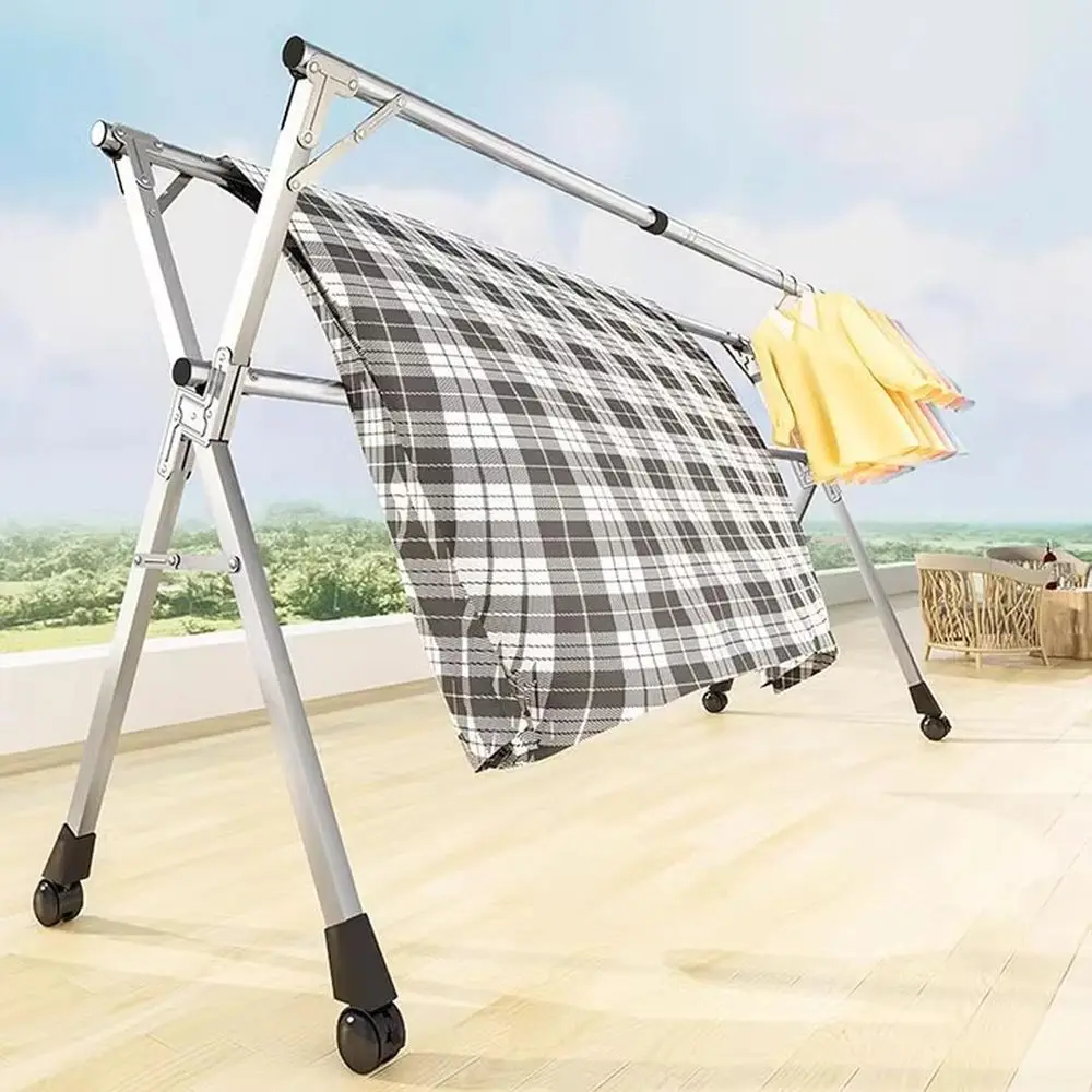 Indoor Retractable Stainless Steel 94 Folding Laundry Drying Rack