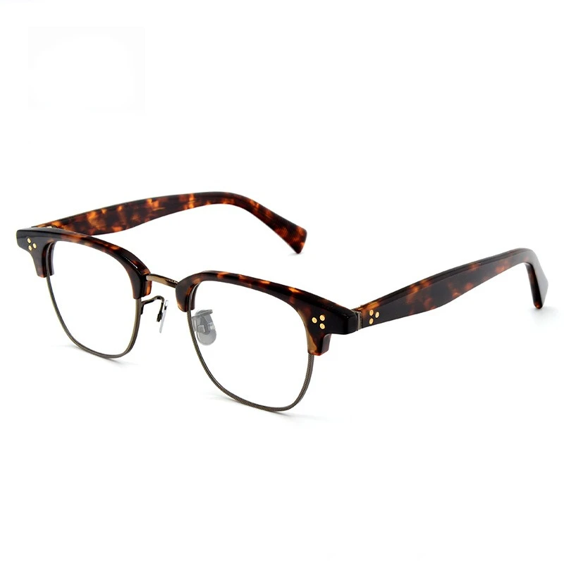 

Japanese Handmade Square Gold Eyebrow Acetate Frames Vintage Retro Classical Frames EYEWEAR 644