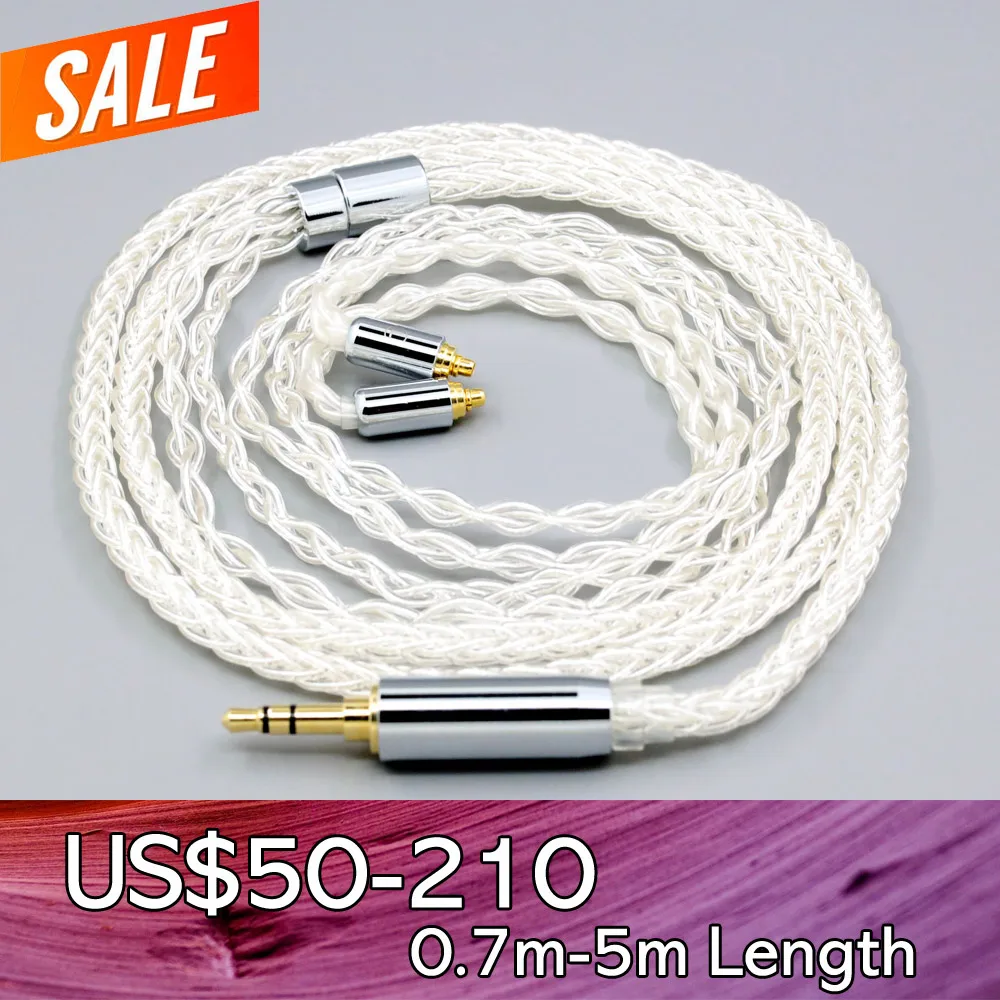 

8 Core 99% 7n Pure Silver Palladium Earphone Cable For AKG N5005 N30 N40 MMCX Earphone LN008395