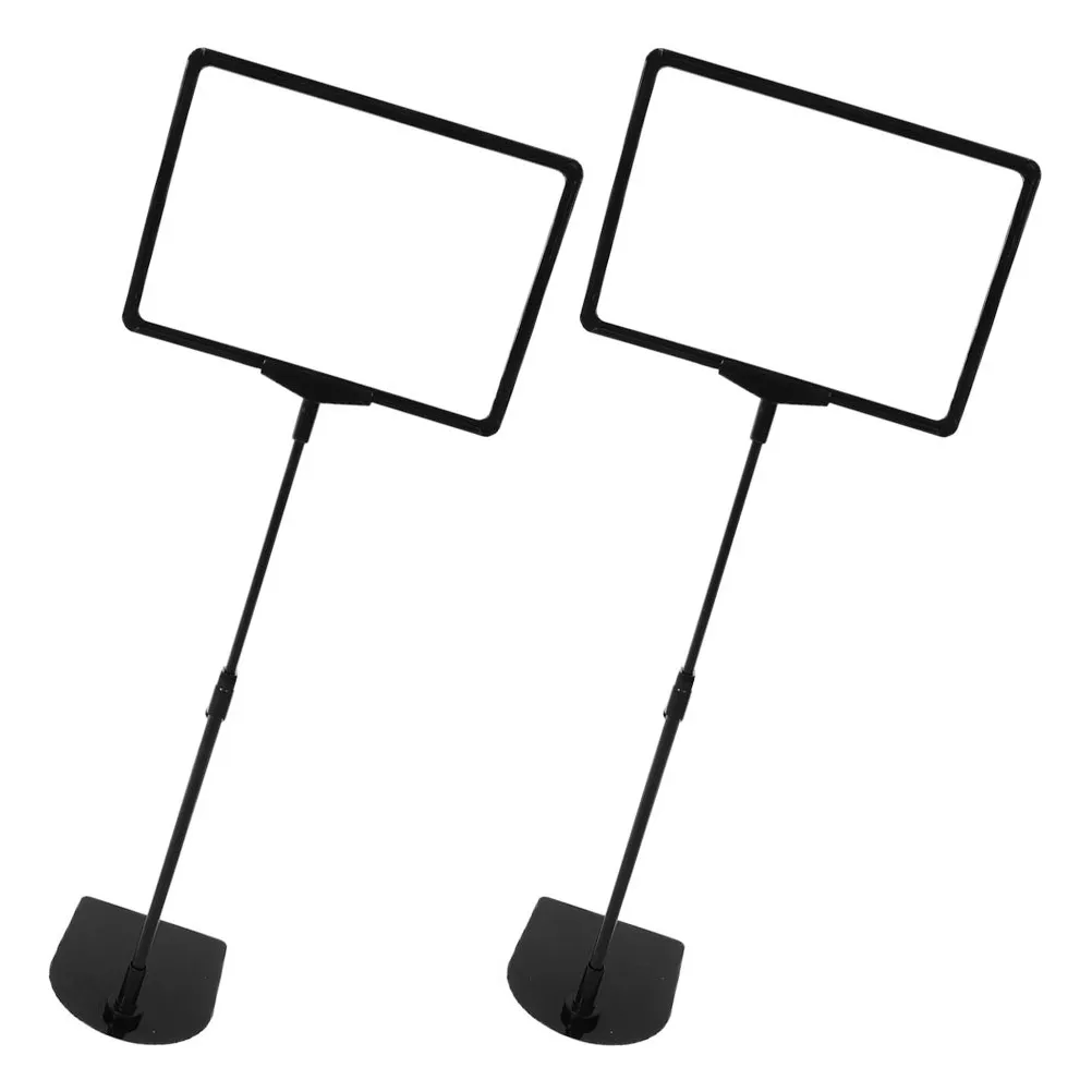 2Sets Promotional Sign Holder Floor Price Tags Display Stand Outdoor Price Labels Merchandise Sign Holder for Retail Store