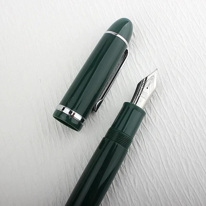 JinHao X159 Fountain Pens Metal Gold Clip EF 0.38mm F 0.5mm Nibs Acrylic School Office Supply Business Writing Pen Green view 5