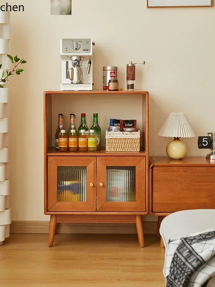 DSA solid wood dining side locker microwave oven locker kitchen tea cabinet