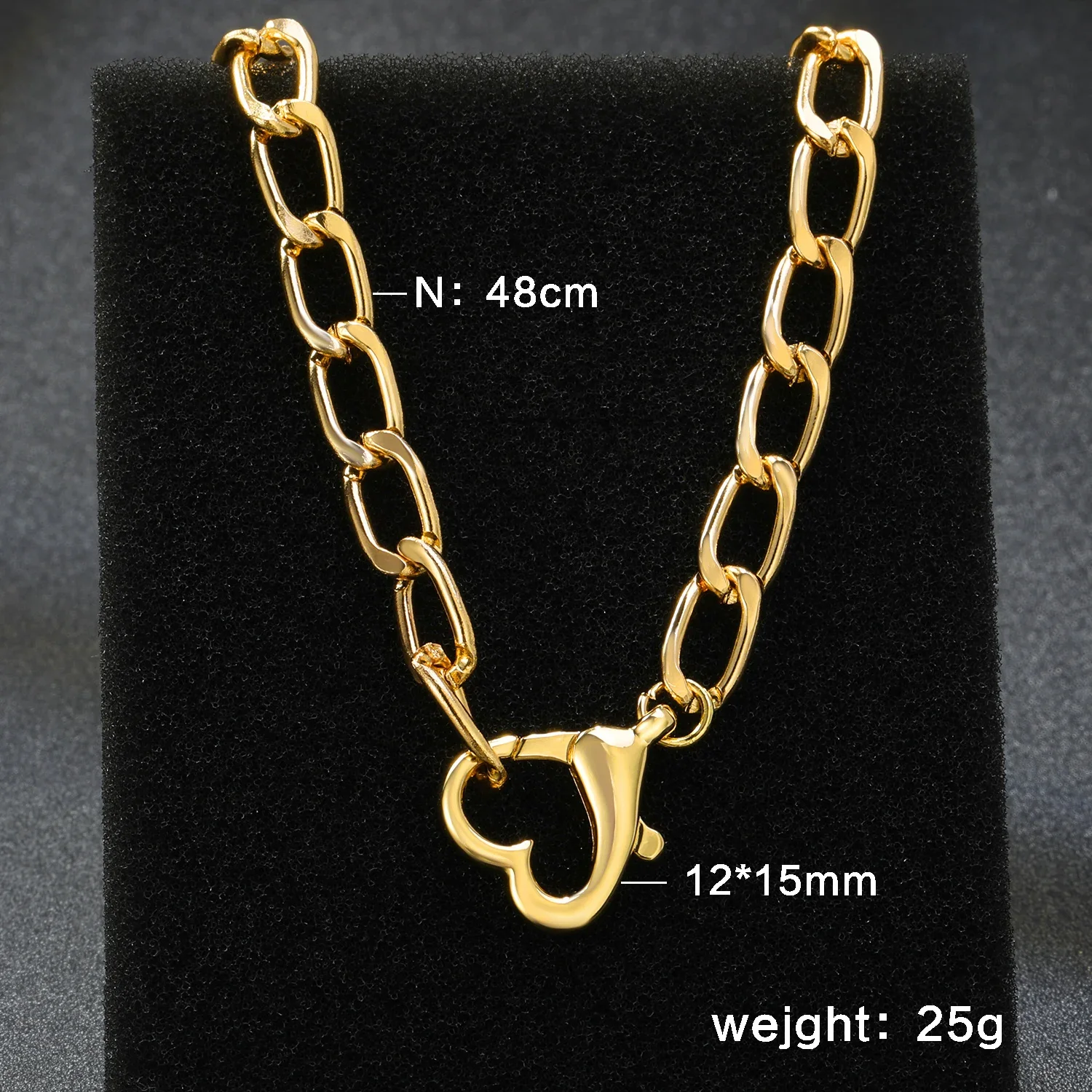 Gothic Figaro Chains Stainless Steel Link Chain Necklace Trendy Woman/Men Basic Solid Chain for DIY Making Colllier