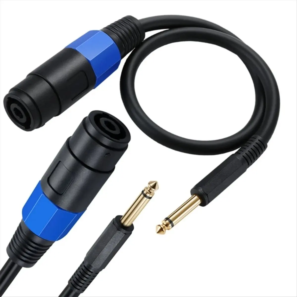 【~ New A88T】1/4 Male to Speakon Female Speaker Cable Speakon to 6.35mm Mono Adapter Speaker Plug Adapter 1/4