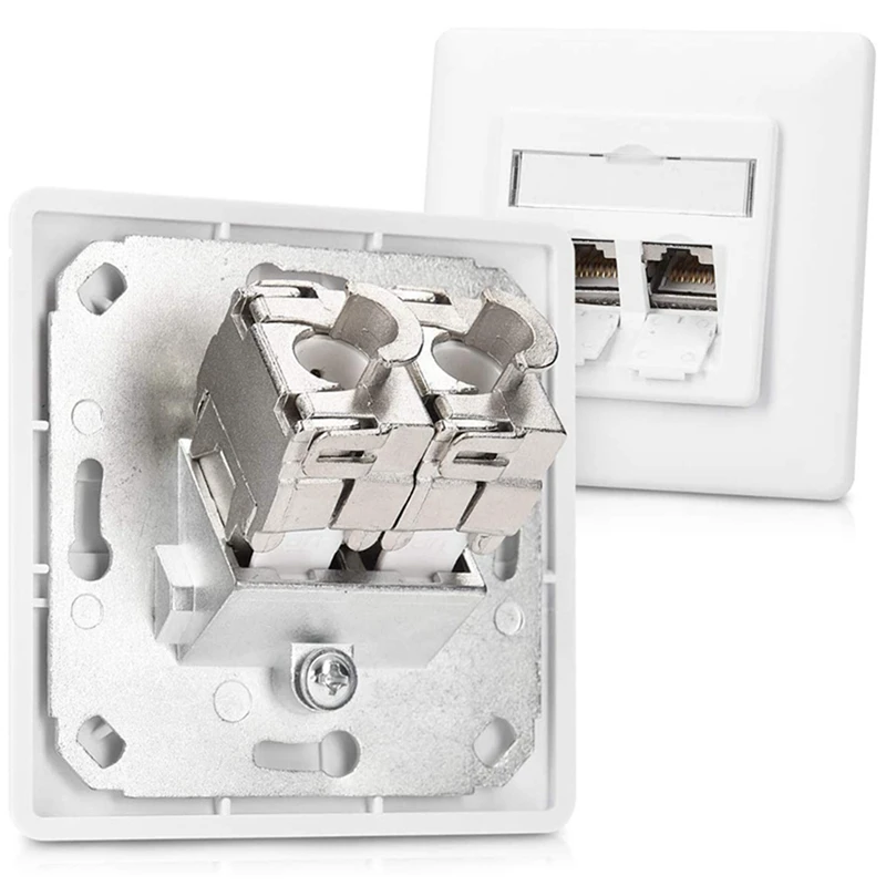 Keystone modul Jack-24 buah CAT6A berpelindung Keystone Jack RJ45 Cat 6A modul Ethernet 10 Gbit dengan perumahan logam