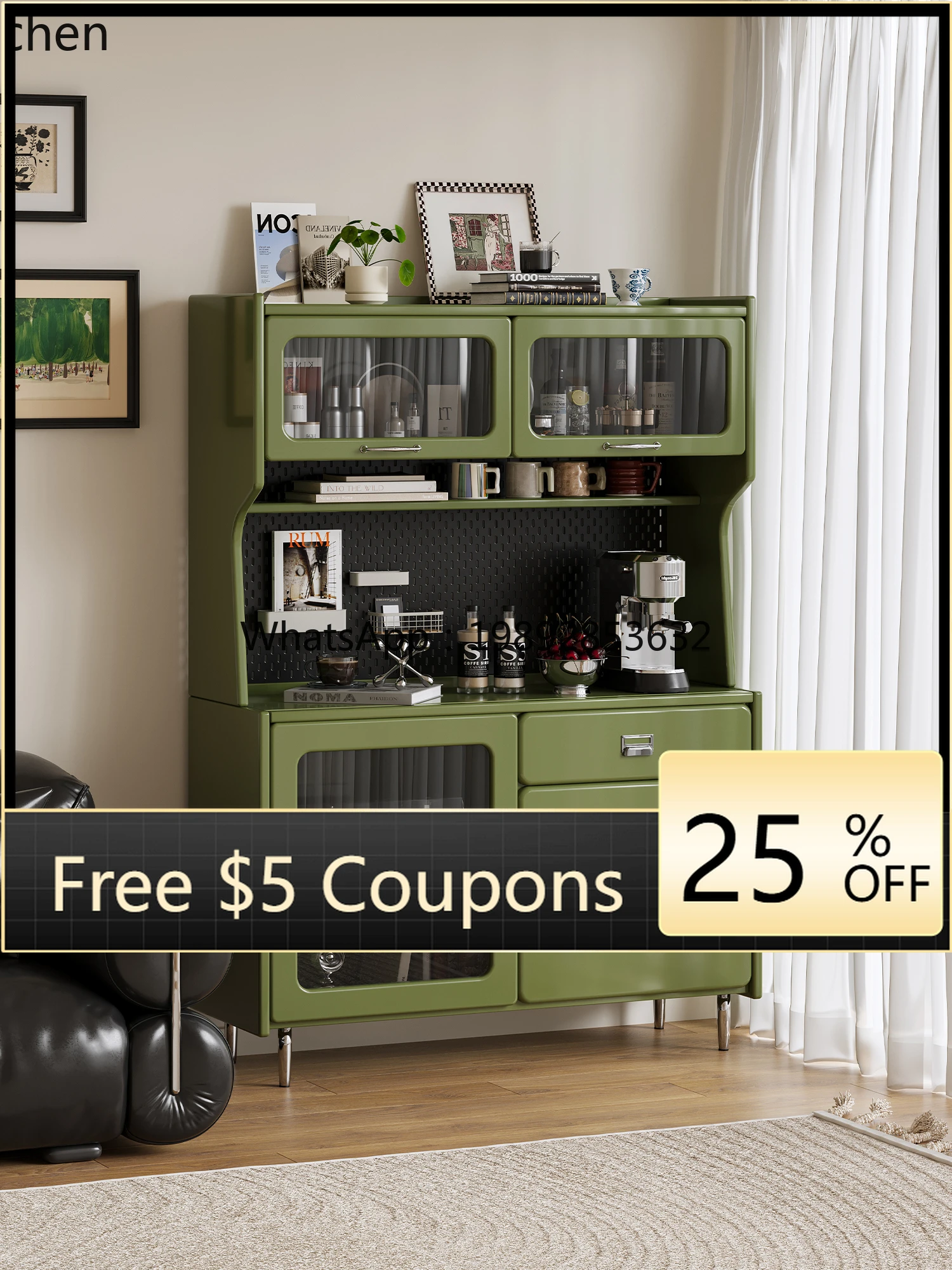 

side cabinet shelf against the wall household living room glass tea cabinet