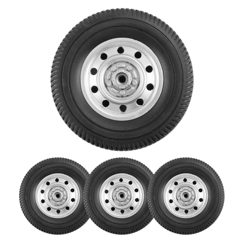 4Pcs Wheel Tire Tyre for WPL D12 1/10 RC Truck Car DIY Upgrade Spare Parts Accessories