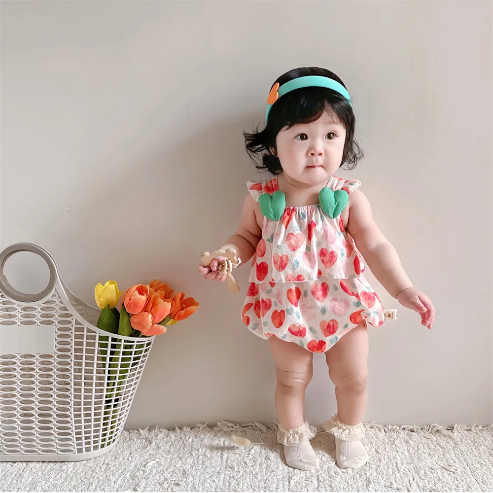 

Baby and toddler camisole jumpsuit summer girl and toddler camisole uit thin and super cute buttocks ベビー　コスチューム