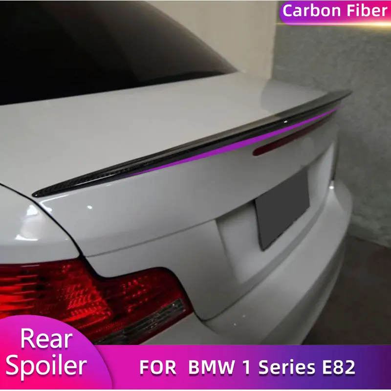 Carbon Fiber Car Rear Trunk Spoiler Wings for BMW 1 Series E82 M Sport Coupe 2-Door 128i 135i 2007-2013 Rear Spoiler Wing Lip