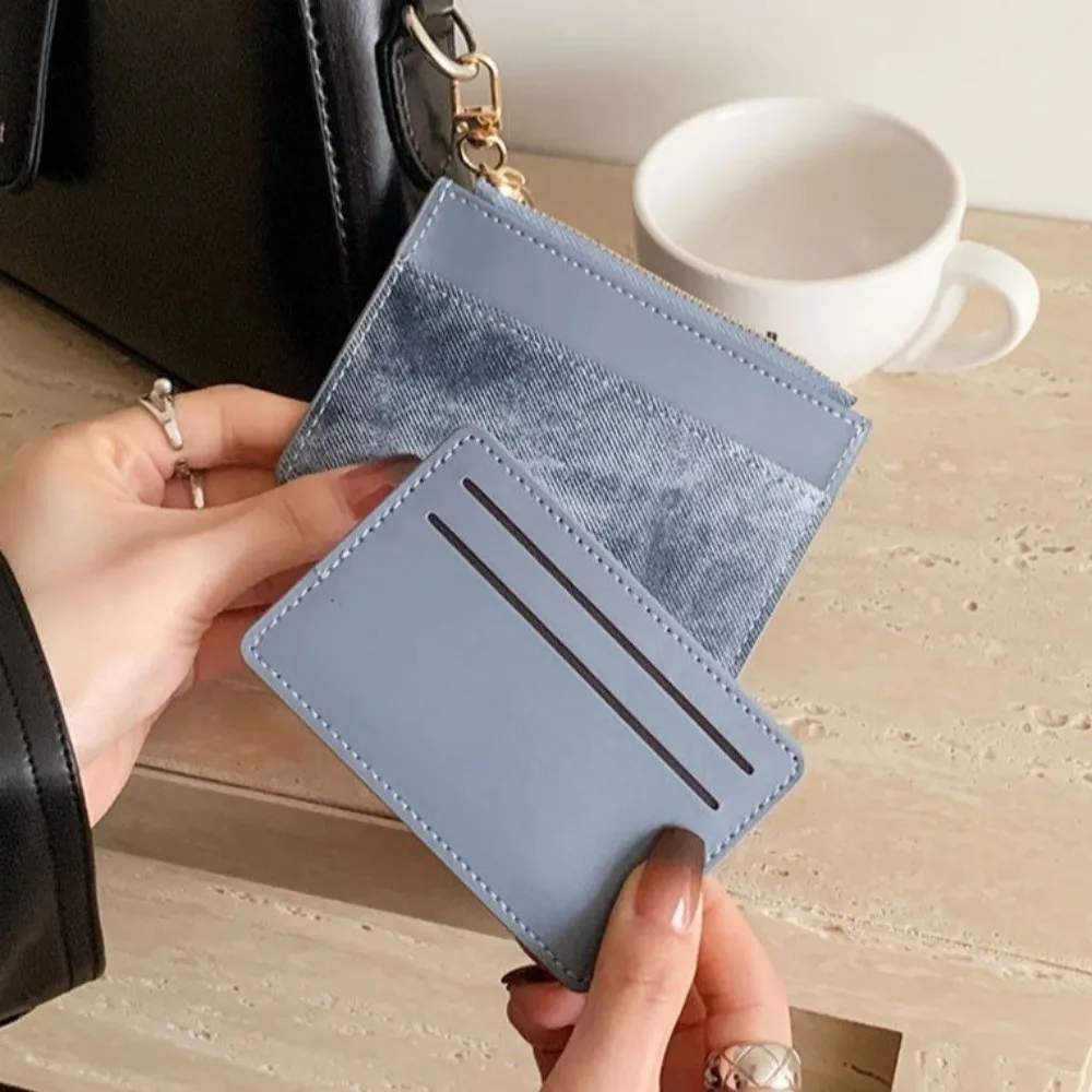 Portable PU Leather Woman Wallet Thin Multi-card Slot Short Card Bag Storage Multi-functional Cartoon Card Holder Travel