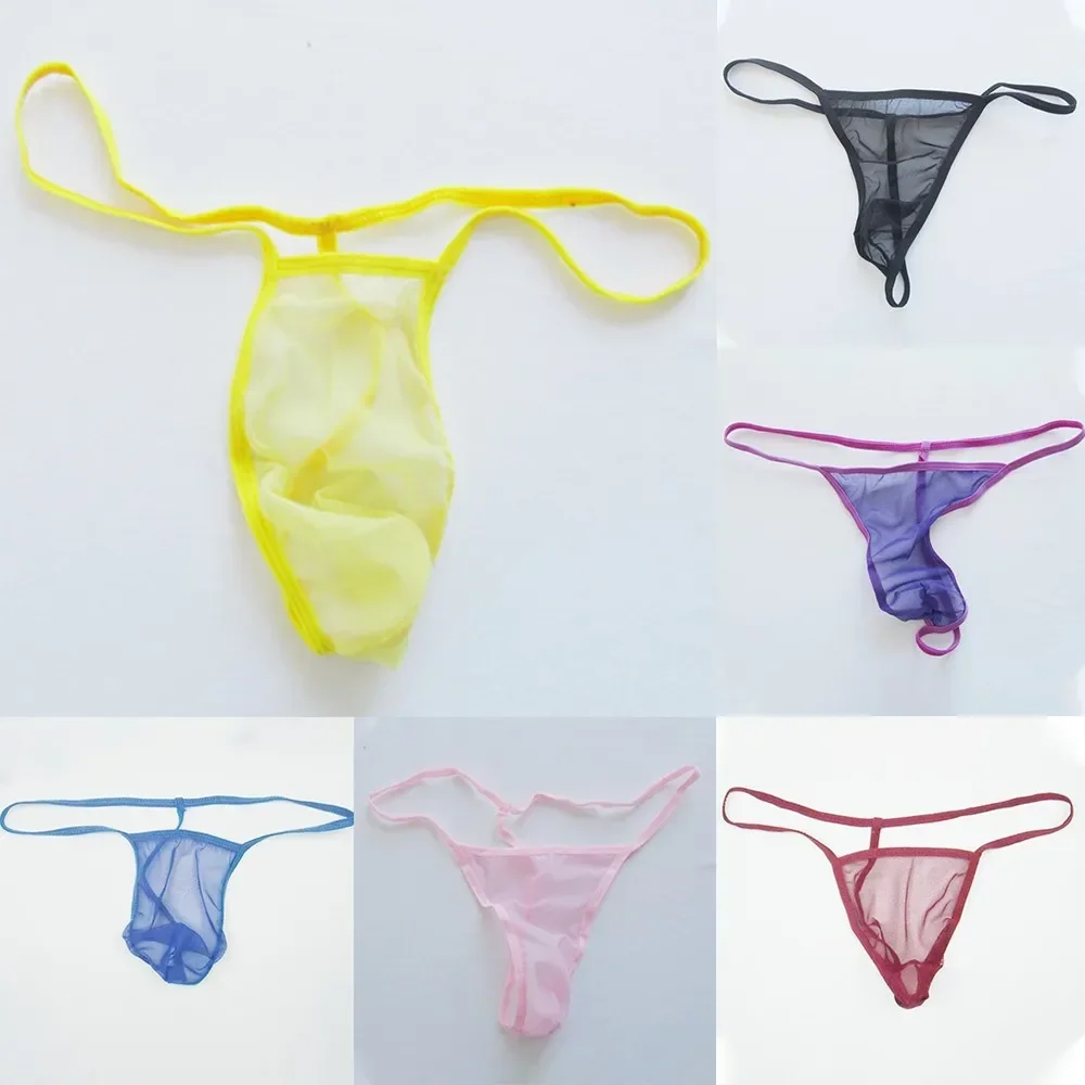 Sexy Underwear Men Briefs Male Mini Panties Penis Pouch String Low Waist Bikini Hombre Lingerie Erotic Underpants