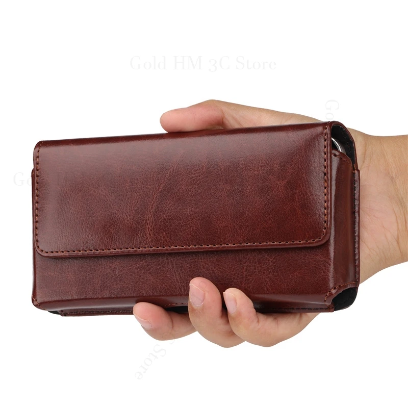

Leather Phone Pouch For iPhone 17 16 Pro Max Belt Clip Holster Waist Bag Flip Case For Apple 17 Air 16 15 Pro 14 Plus 13 Pro Max