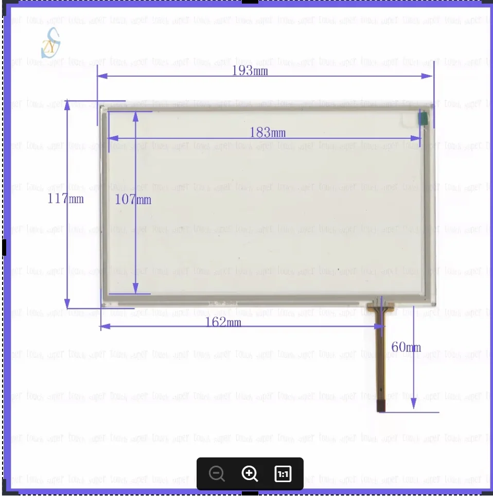 HLDTP3133 8inch touch panel for Car DVD, 193*117 GPS Navigator screen  glass  this is compatible HLD-TP-3133