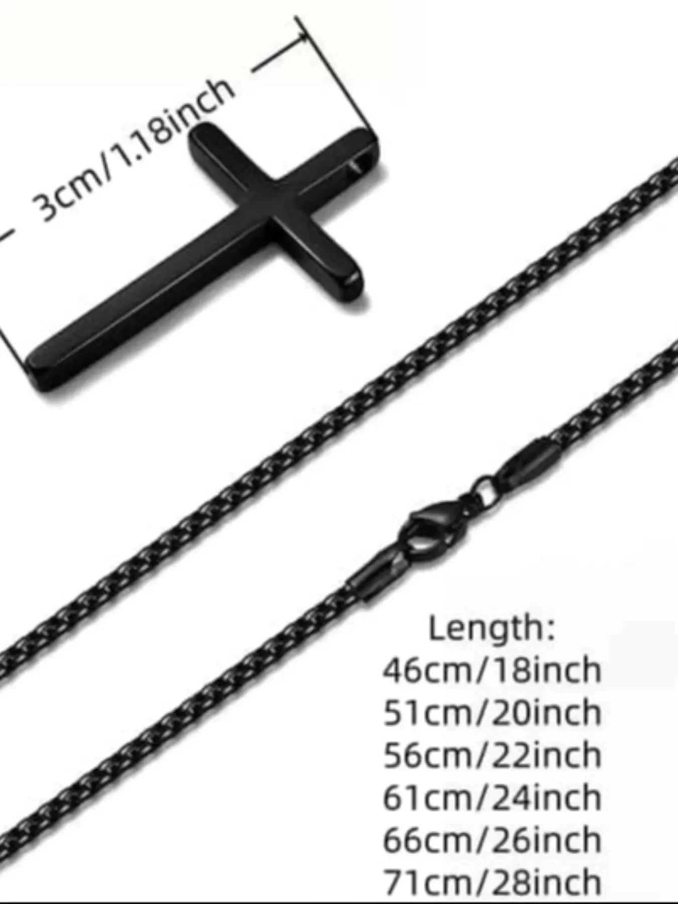 Unisex Stainless Steel Cross Pendant Necklace, Cross Design, Unique Chain Print Detail, Fashionable Daily Commute Jewelry, Easter Boy Accessory, No Choking Hazard, All Seasons, Dainty Cross Necklace, Stainless Steel Necklaces