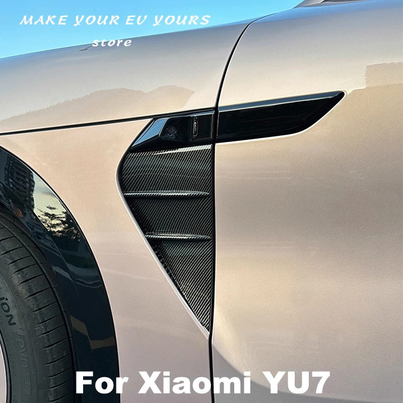 

Для Xiaomi YU7 2025 2026, наклейки на боковое крыло автомобиля, вентиляционное отверстие, крышка воздуховыпускного отверстия, авто внешнее украшение, аксессуары