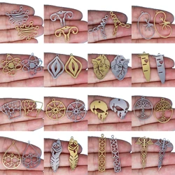 3pcs Stainless Steel Charms Anatomical Heart Vagina Kidney Organ DNA Spiral DIY Bracelets Jewelry Making Biology Medical Pendant