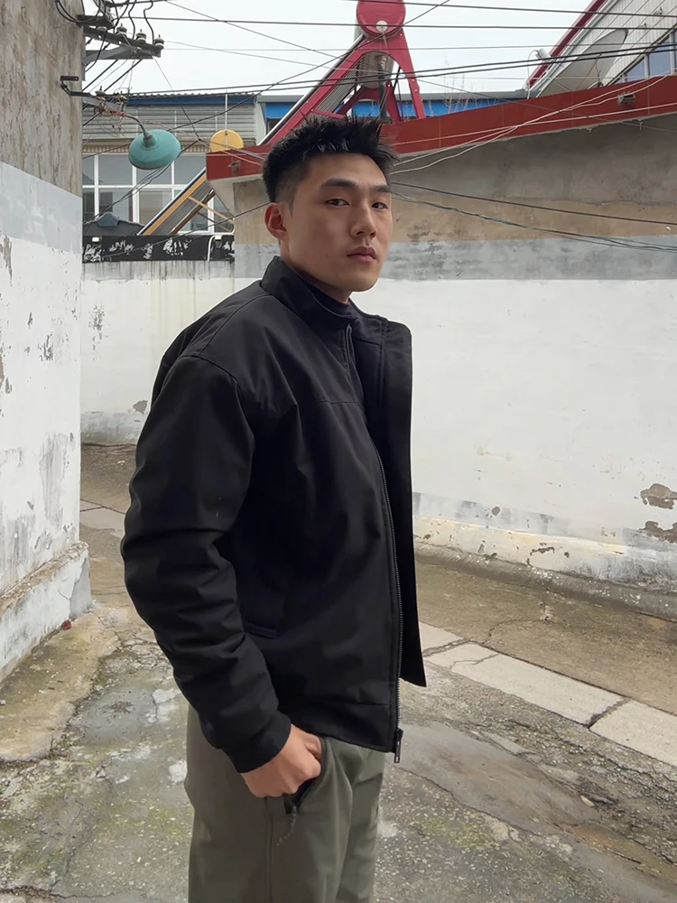 

Cleanfit Tee-Proof Flight Jaet ort Baseball Sle Workwear Coat Men's Spring Autumn Sli American Stand Collar