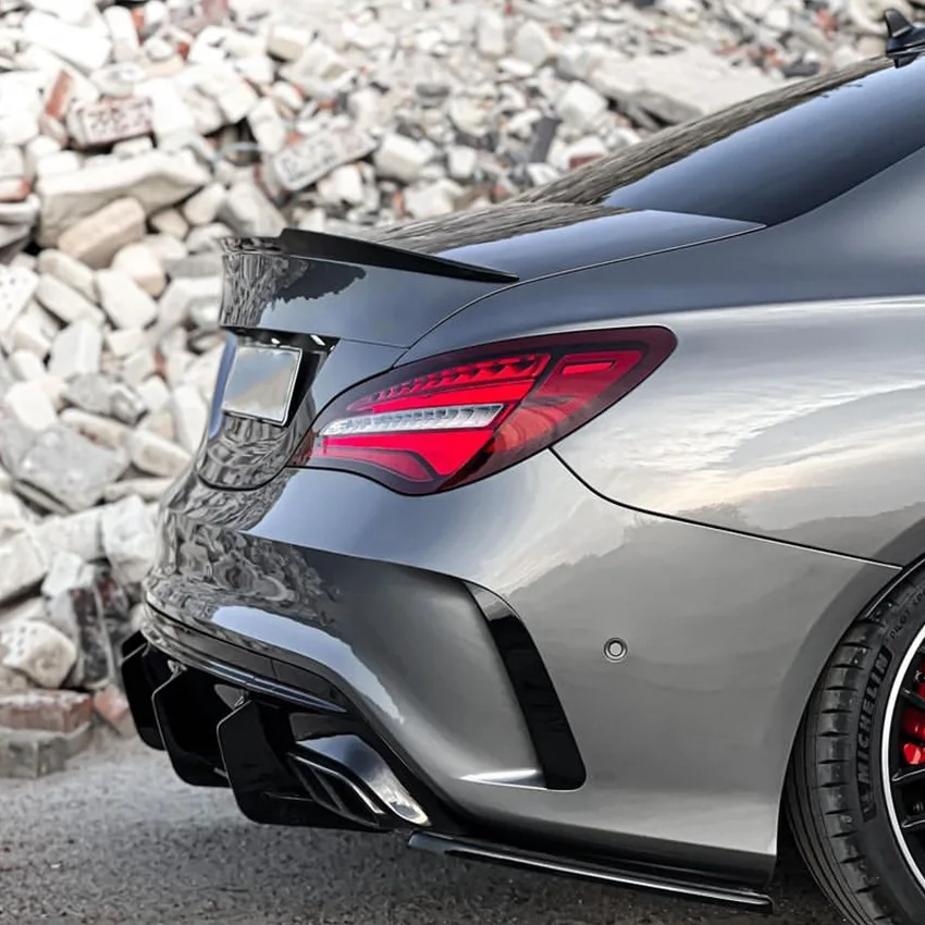 Rear Bumper Lip Spoiler Diffuser Splitter Protector For Mercedes Benz CLA Class W117 C117 CLA220 CLA250 Sport CLA45 2016-2019