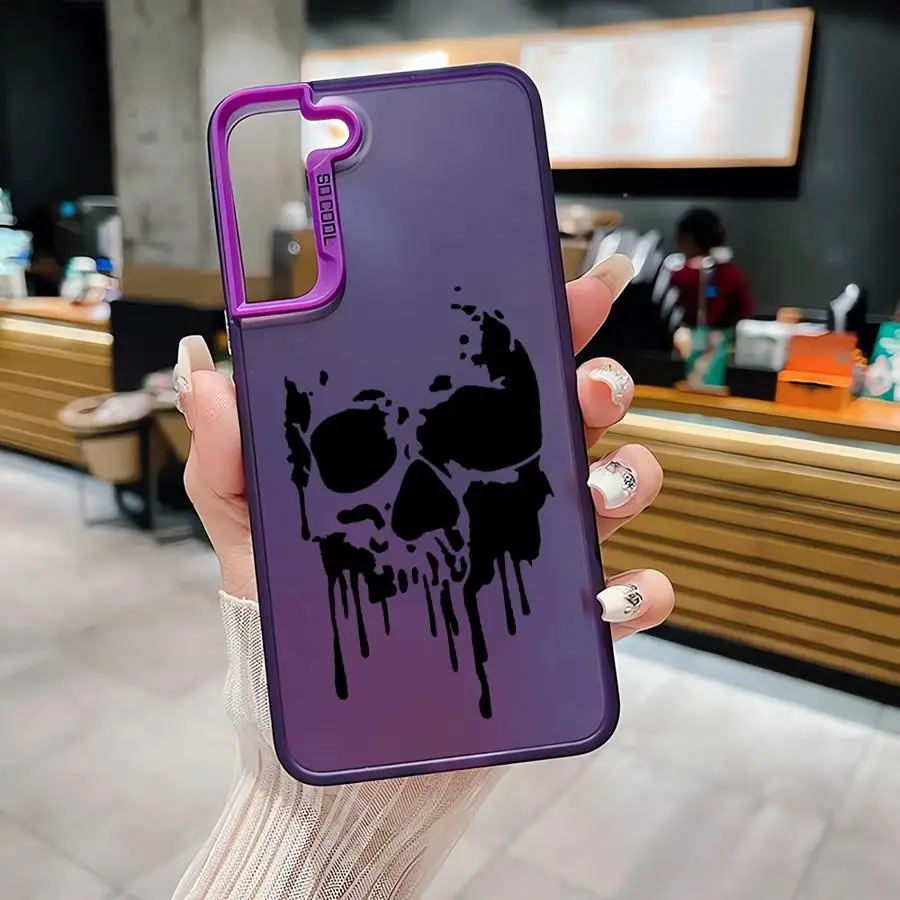 مرعبة كول الجمجمة لينة غطاء الهاتف حقيبة لهاتف سامسونج غالاكسي S21 نوت 20 الترا S20 FE S24 الترا S25 S22 الترا S23 S25 زائد S24 #2
