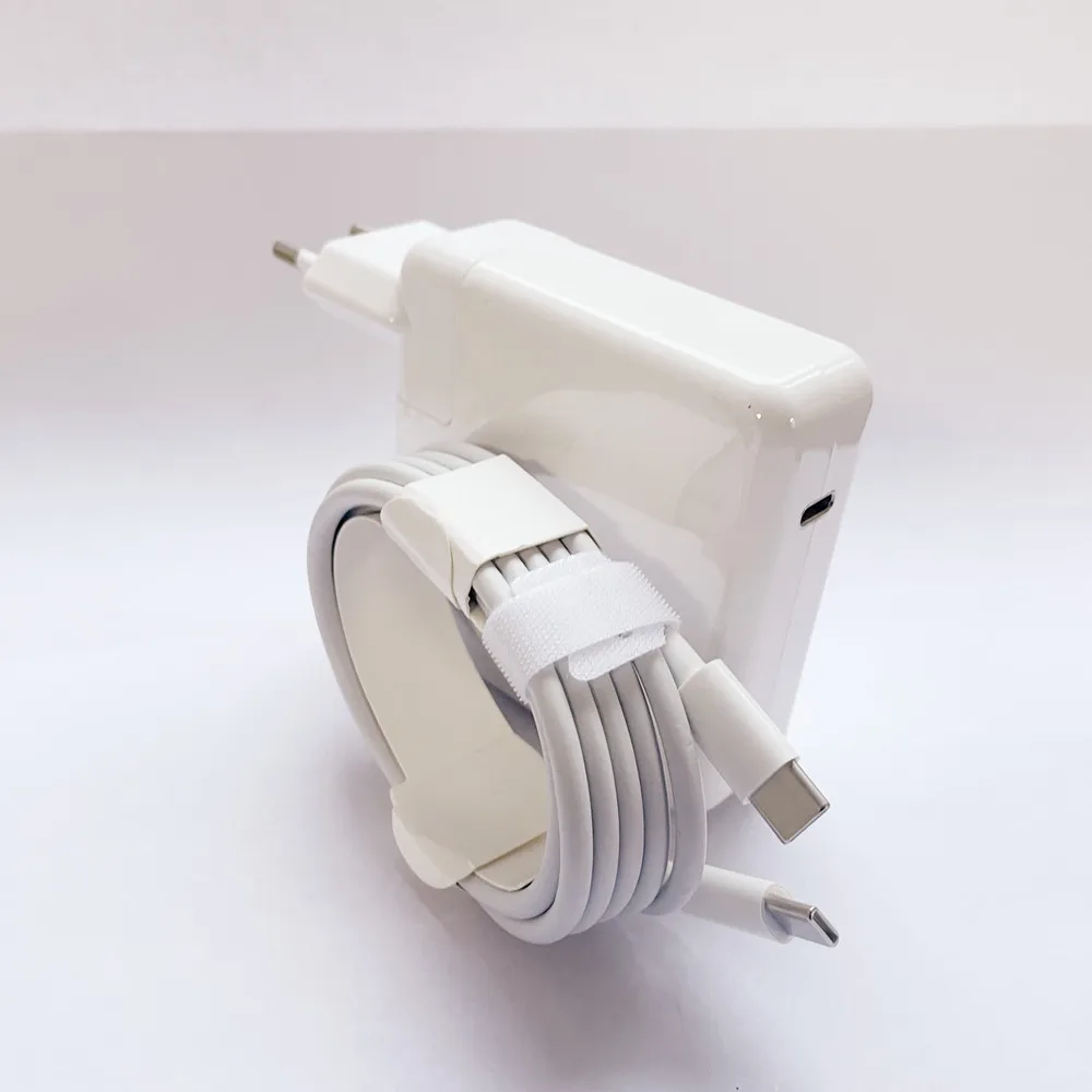 61w USB-C portátil portátil carregador adaptador de alimentação com tipo c cabo de carregamento para macbook pro 13 liberação 2016-2020 a1706 a1708 a215