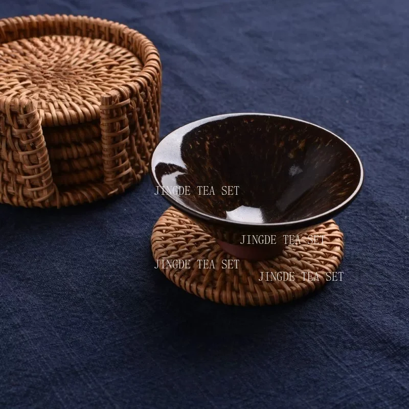 1 set tatakan gelas anyaman ro - Woven Basket Set ulasan dan harga