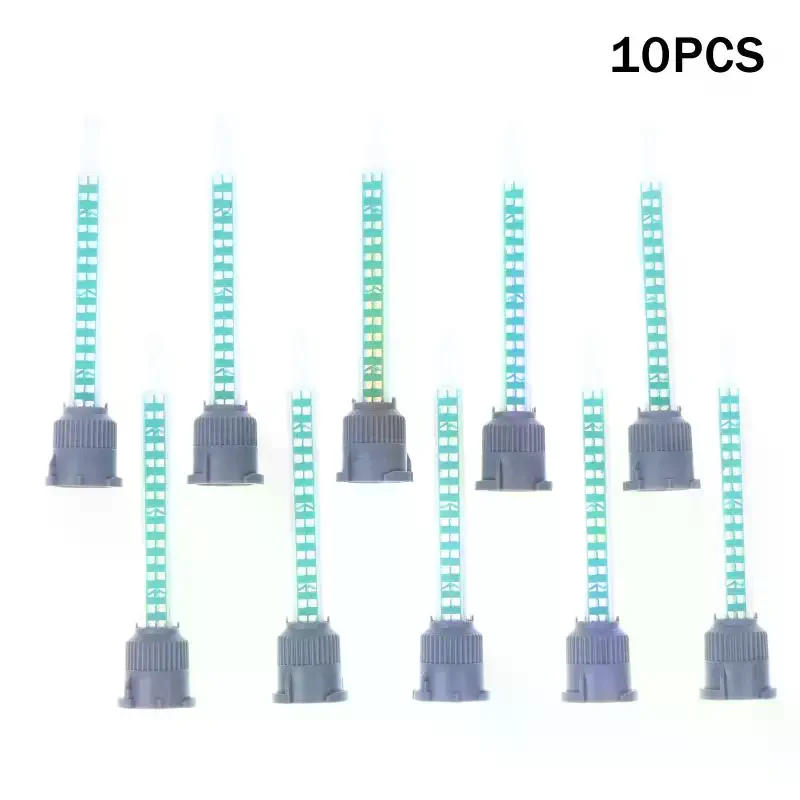 10pcs Epoxy Adhesive Mixing Nozzle Static Mixing Nozzle MB5-16L Mixing Tube (1:1Ratio) For AB Glue Gun Liquid Mixer