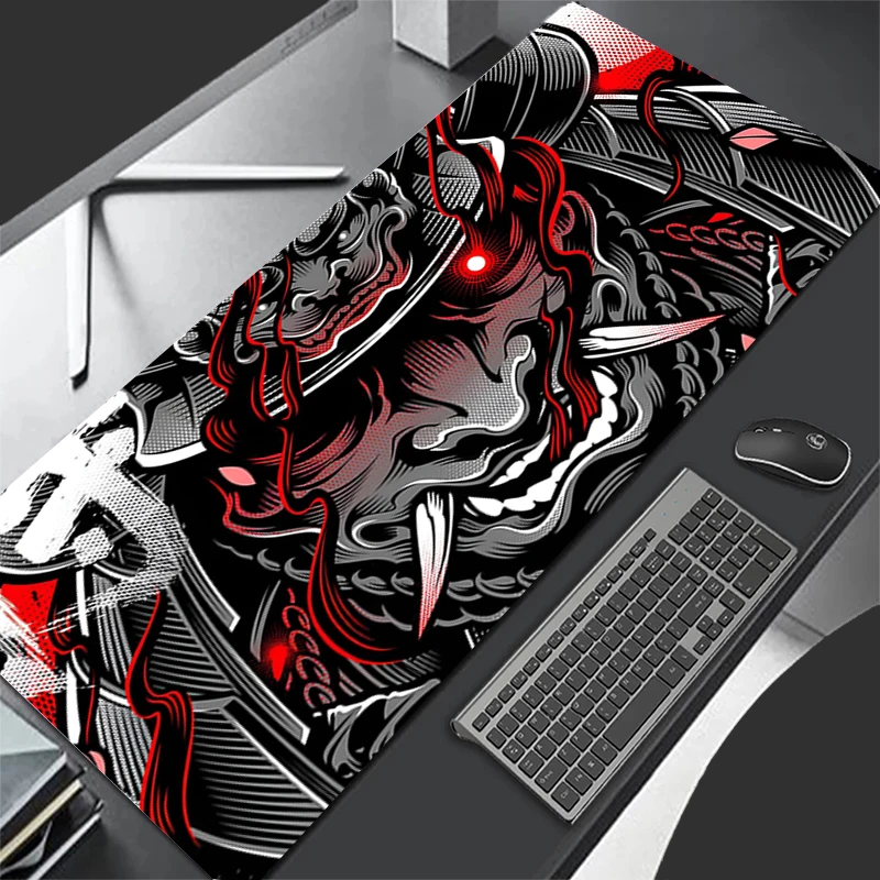 Mousepad Computer Gaming Accessories Keyboard Pad Office PC Rubber Mouse Pad Decoracion Oni Hannya Samurai Mask Desk Mouse Mat