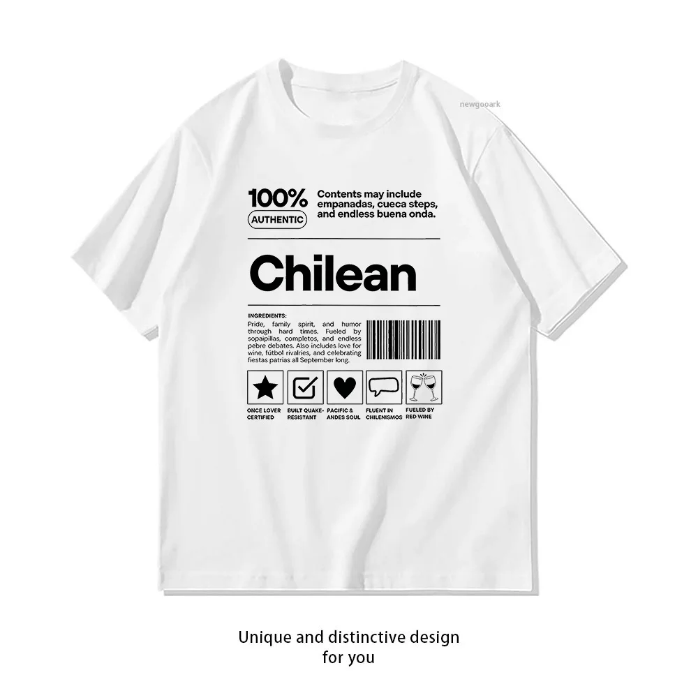 Funny Chilean Made in Chile Shirt Woman Man Summer Cotton Graphic T Shirts Classic O-neck Breathable Tops Tee fashion streetwear