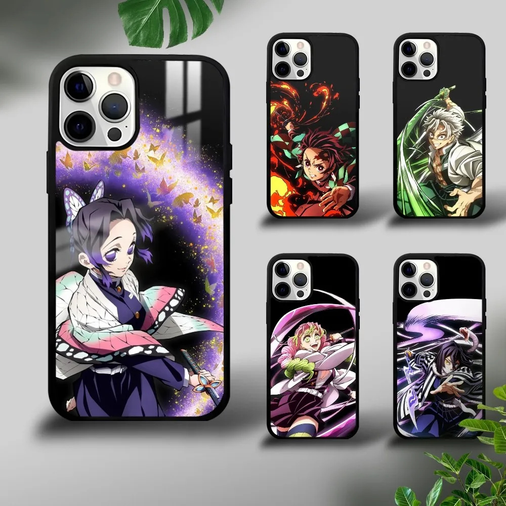 Anime D-Demon S-Slayer Phone Case For iPhone 16 15 14 13 12 11 Pro Xs Max Mini Plus Celulares Hard Funda