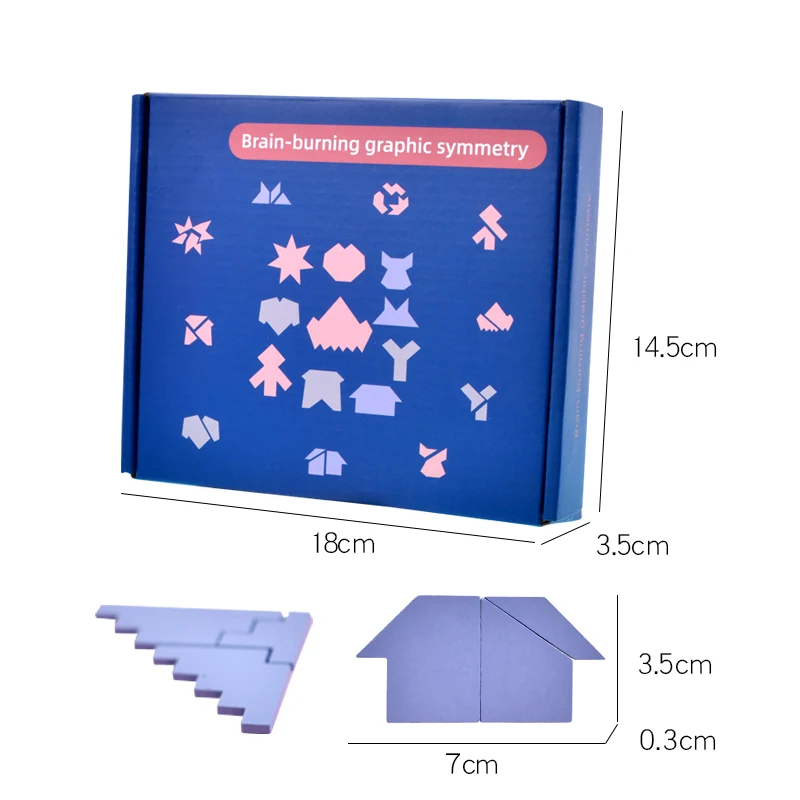 Puzzle symétrique en bois Montessori, jeu de développement de la pensée, forme de remue-méninges, jouets pour parents et enfants, cadeaux précoces