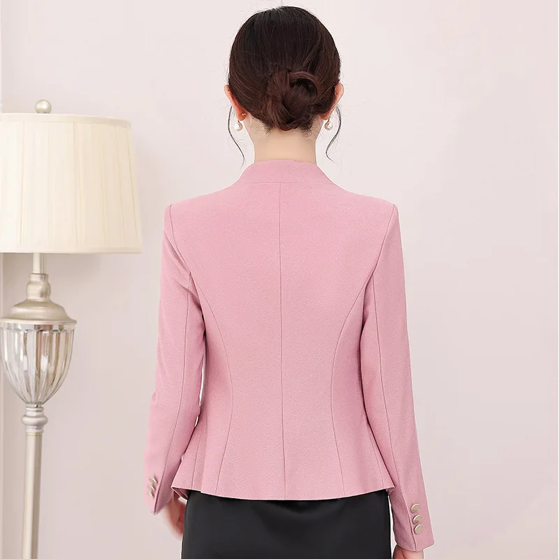 جديد أزياء أنيقة البدلة عارضة المرأة طويلة الأكمام المهنية السترة سترة رسمية Workwear8628