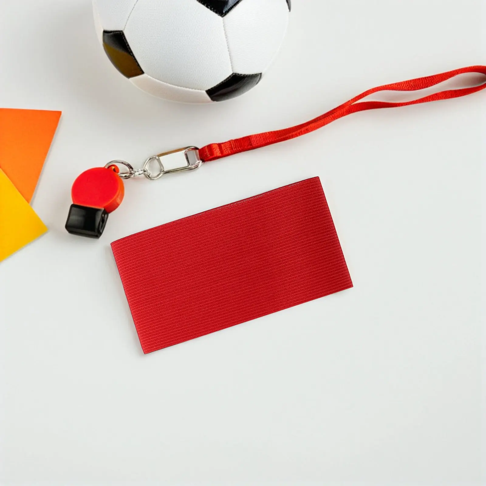 8Pcs Red Soccer Captain Armbands Adjustable Elastic Non-Slip Youth Team Leader Sleeve Bands for Football Basketball Sports view 5