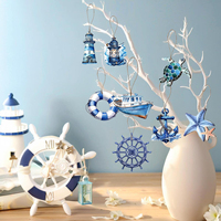 16pcs/set summer ocean themed decoration, 2D wooden hanging decoration, marine animal decoration for navigation, home decoration