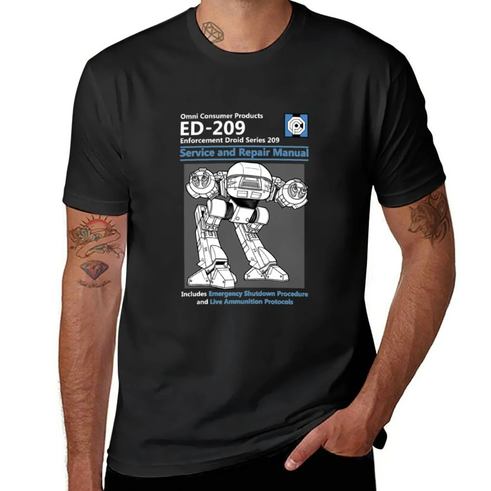 New Ed-209 service and repair manual T-Shirt plain t-shirt plus size tops T-shirt men