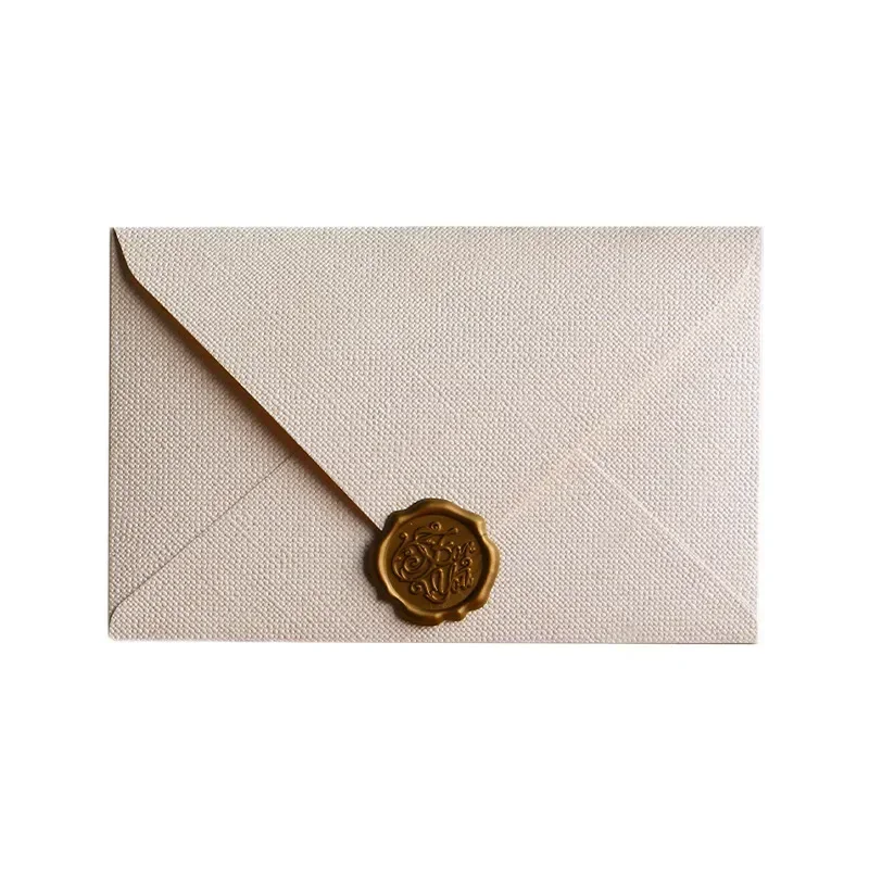 

Vintage Hemp Envelope Set | Chinese Style Love Letters, Cowhide Paper, Lacquer Invitation Postcards (1/3Pcs)