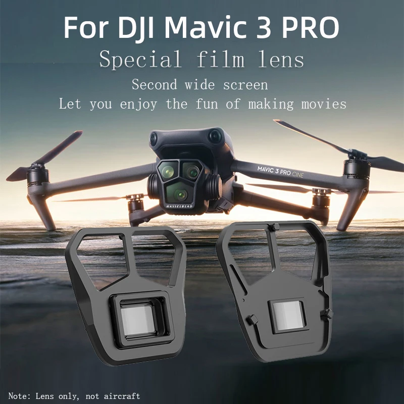 For DJI Mavic 3 Pro Drone External 110° Wide-angle Lens 1.15X Cinerama Deformation Movie Lens Wide Screen Filter Accessories