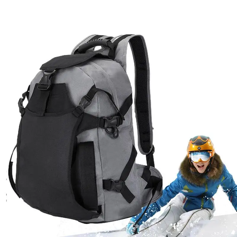 

Ski Backpack Multi-Purpose Snowboard Backpack Large-Capacity Snow Hiking Bag Sports Backpack Oxford Cloth For Ski Camping Hiking