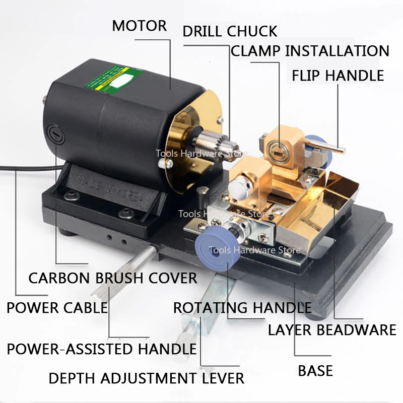 

High Power DIY electric Pearl Drilling Machine Wenwan Polishing & Drilling Equipment for Buddha Beads Jewelry Making