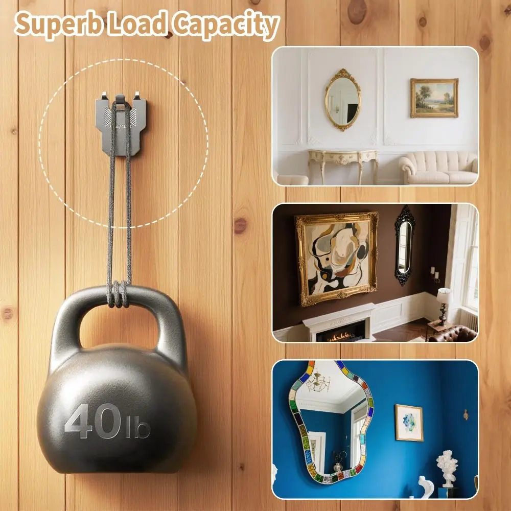 

10pcs Large Size Claw Picture Hangers Heavy Duty Damage-Free No Damage Wall Hooks Easy Installation Up to 40 Pounds