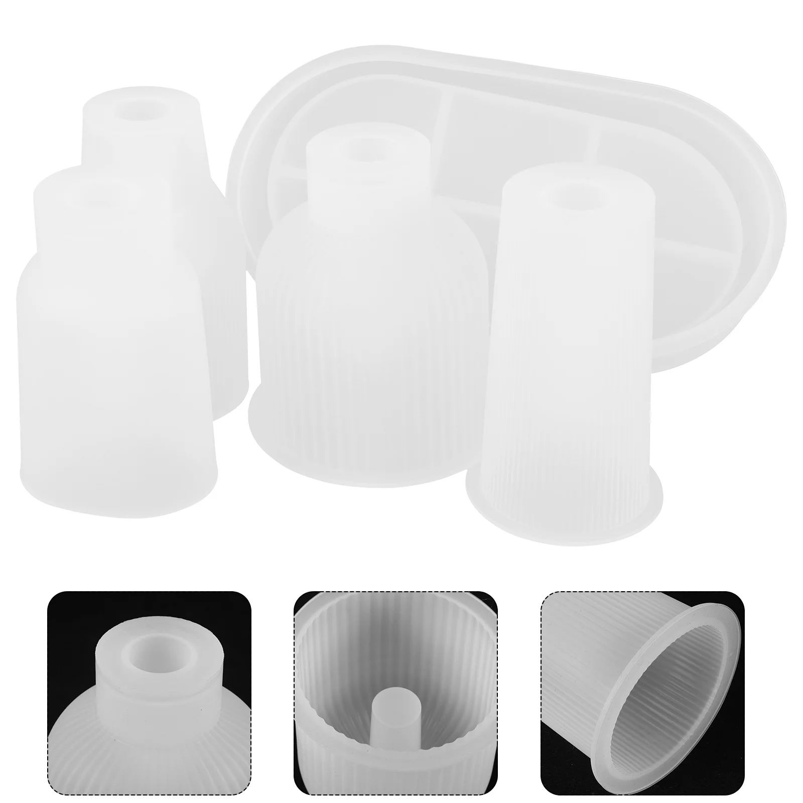 

1Set Epoxy Resin Flower Vase Silicone Mold DIY Mold for Vase Making Easy to Release Smooth Surface for Crafts Decoration