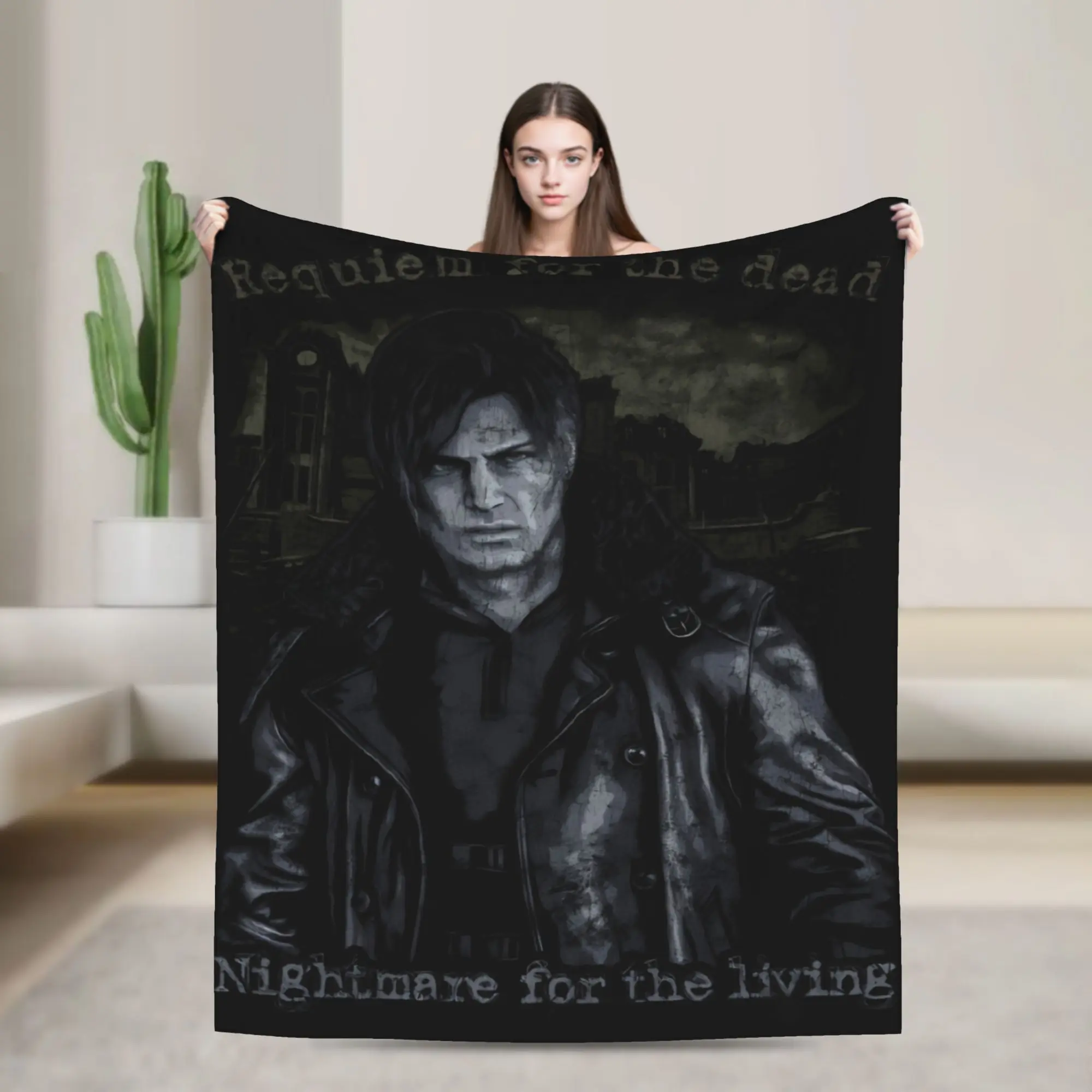 Resident Evil 9 Requiem Leon Kennedy Raccoon City Blanket Girls Boys  Flannel Throw Blanket For Super Warm Quality Bedspread