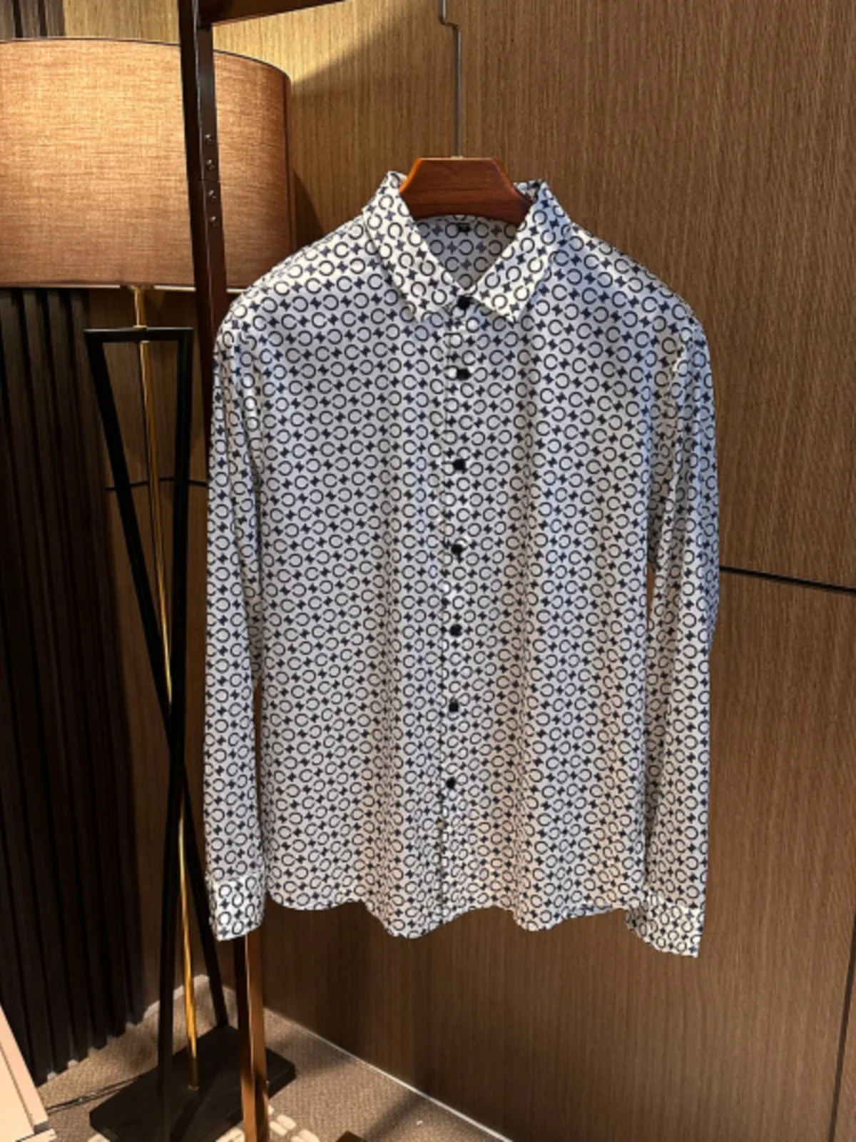 

Мужская шелковая рубашка Ele High-End с длинным рукавом, с принтом букв и цветов, модная, в городском стиле, дышащая, легкая, летняя.