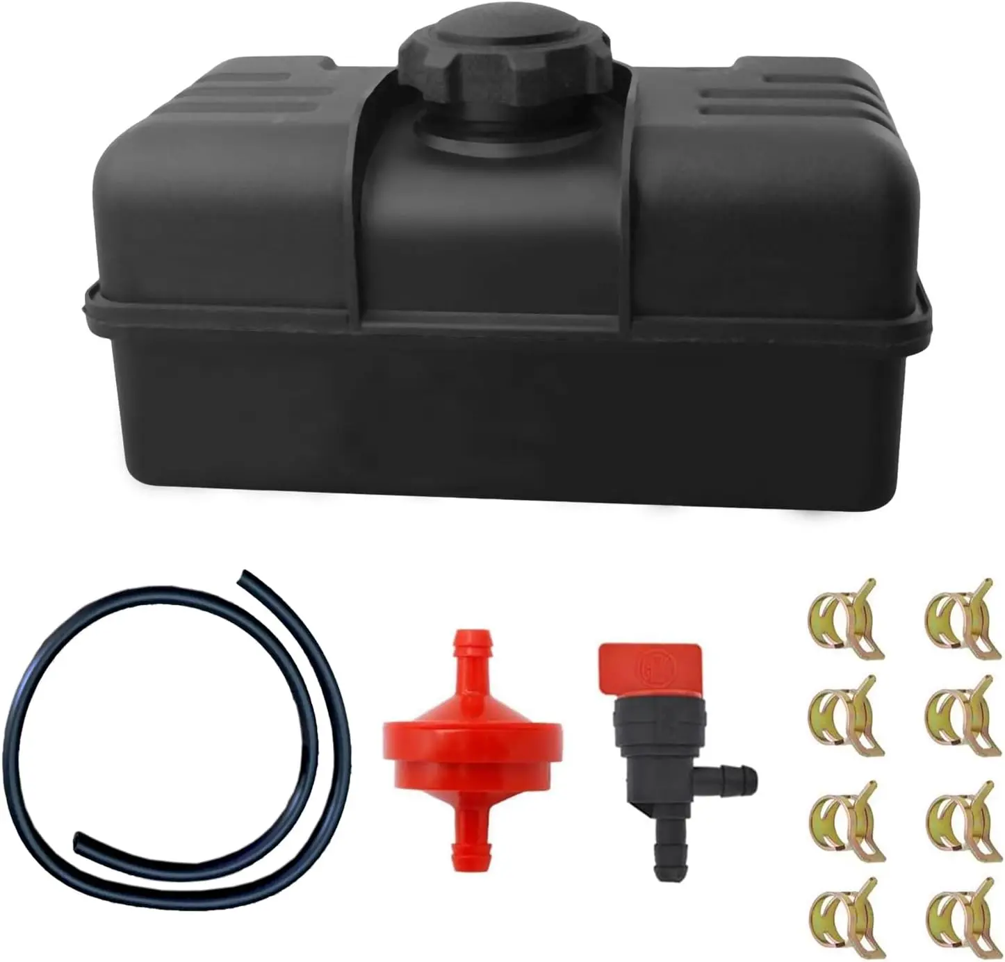 34156A Fuel Tank GAS 4 Quart Compatible with Various Tecumseh 37290  H30 H35 H40 H50   HM80  Engines With Cap and Shut Off Valve