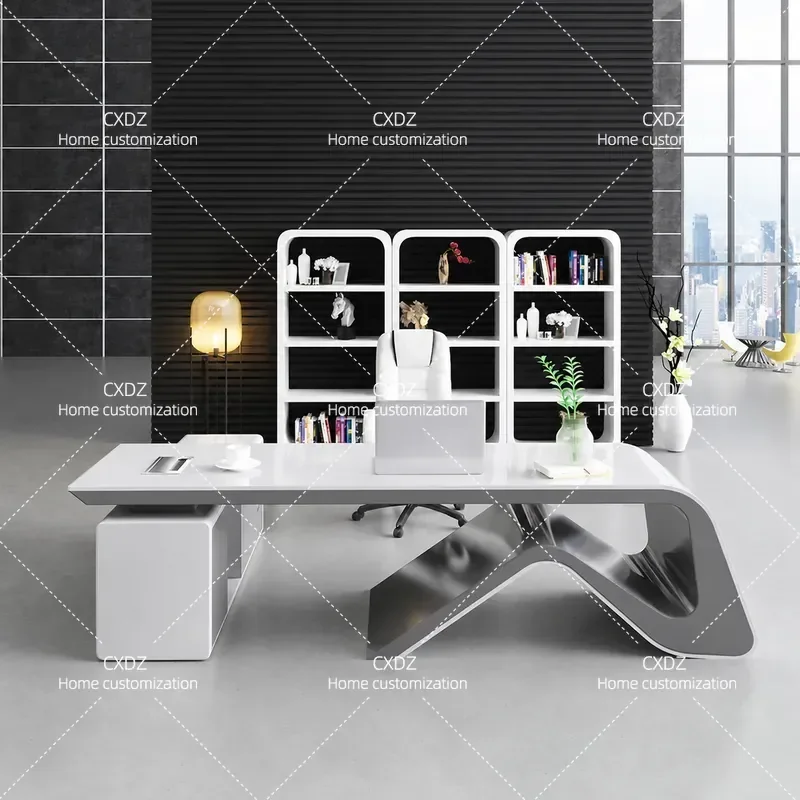 Wholesale Modern Office Furniture Painted Executive Desk Boss Table Manager Supervisor Workstation for Corporate Office