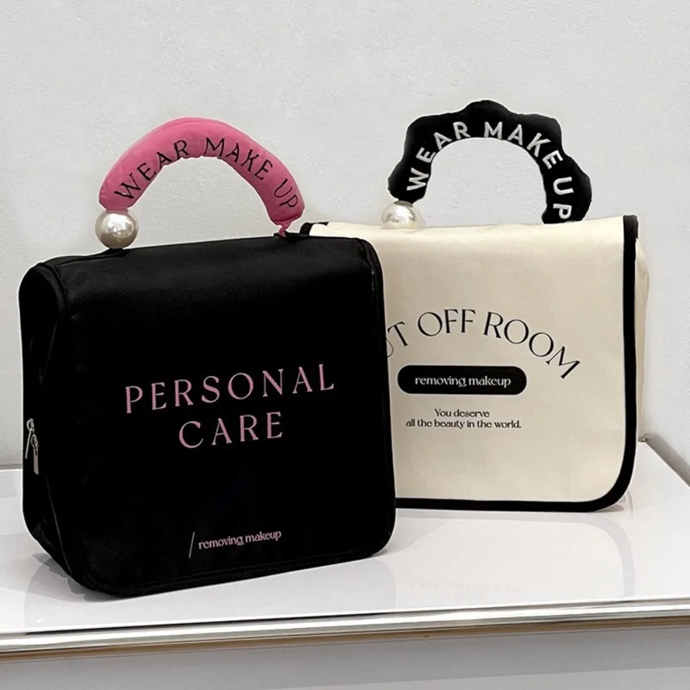 

Fashion Waterproof Travel Makeup Bag Large Capacity Foldable Hook Wash Pouch Toiletries Organizer for Women